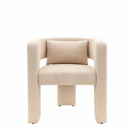 Alice Minimalist Neutral Armchair