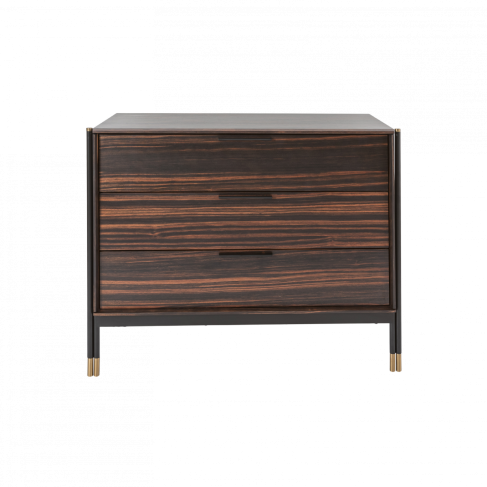 Bali 3 Drawer Chest Ebony / Grey