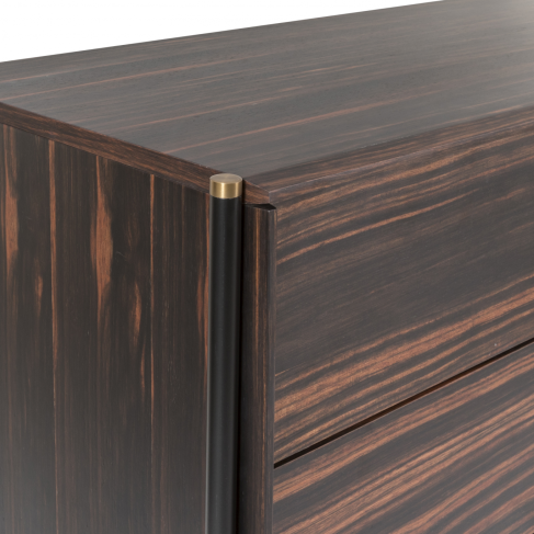 Bali 3 Drawer Chest Ebony / Grey