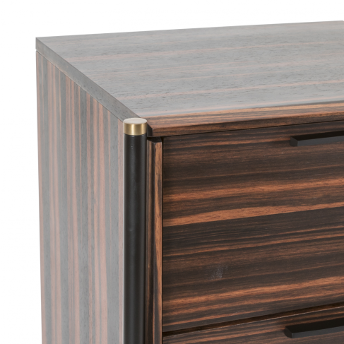 Bali 3 Drawer Chest Ebony / Grey