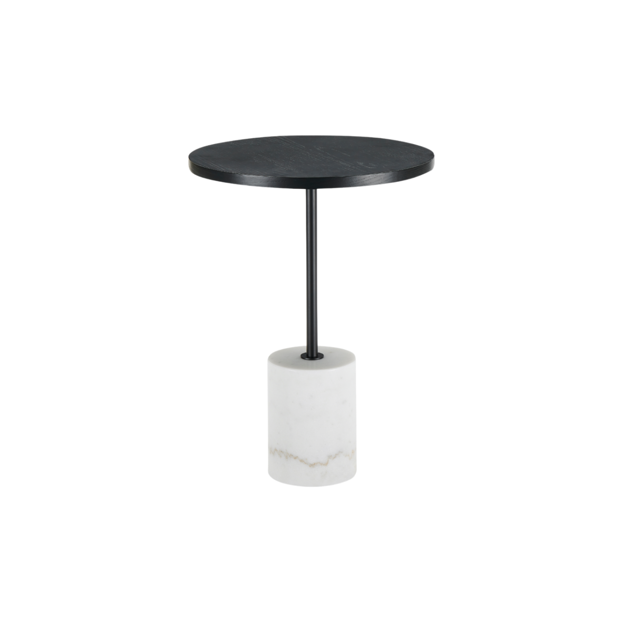 Basil Lamp Table Black & White Marble