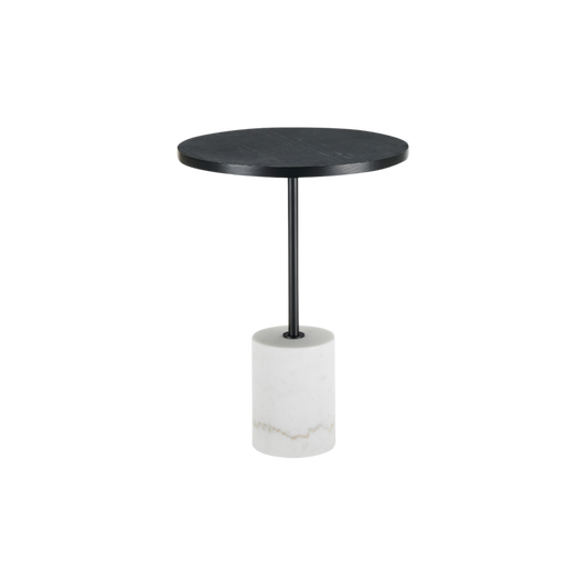 Basil Lamp Table Black & White Marble