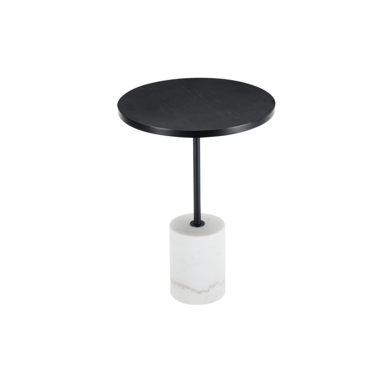 Basil Lamp Table Black & White Marble