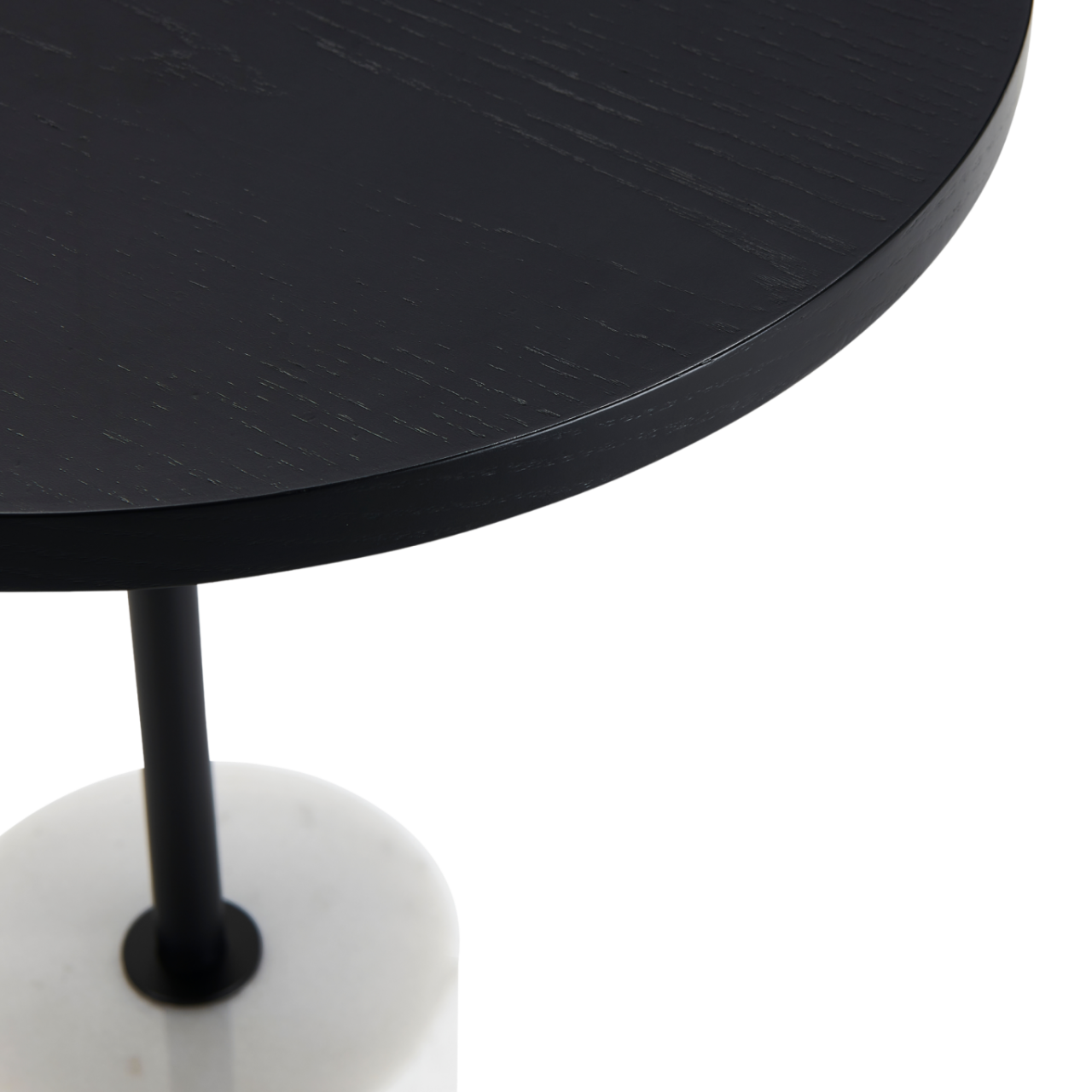 Basil Lamp Table Black & White Marble