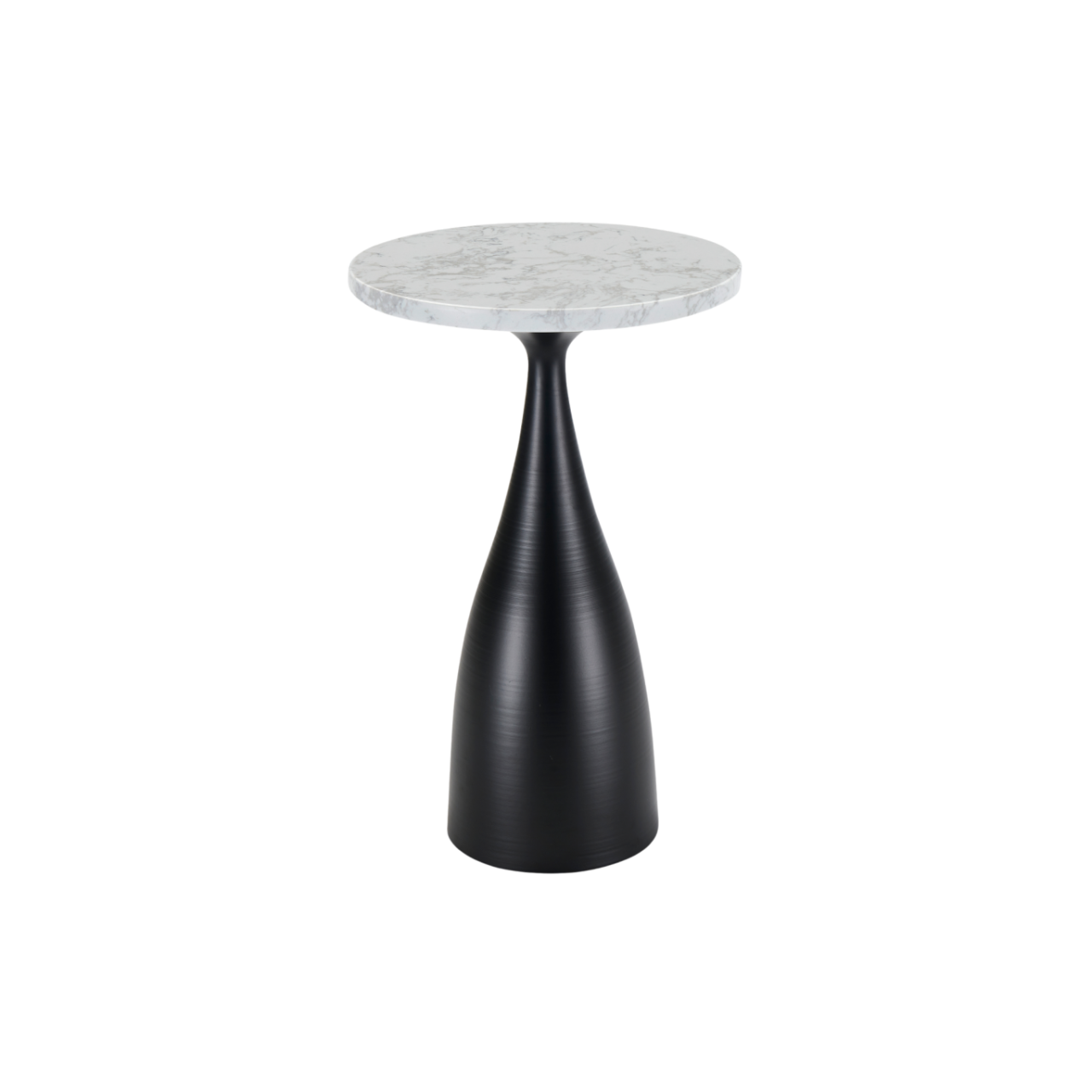 Hazel Lamp Table Black & White Marble