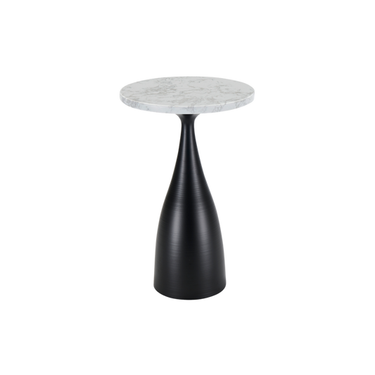 Hazel Lamp Table Black & White Marble