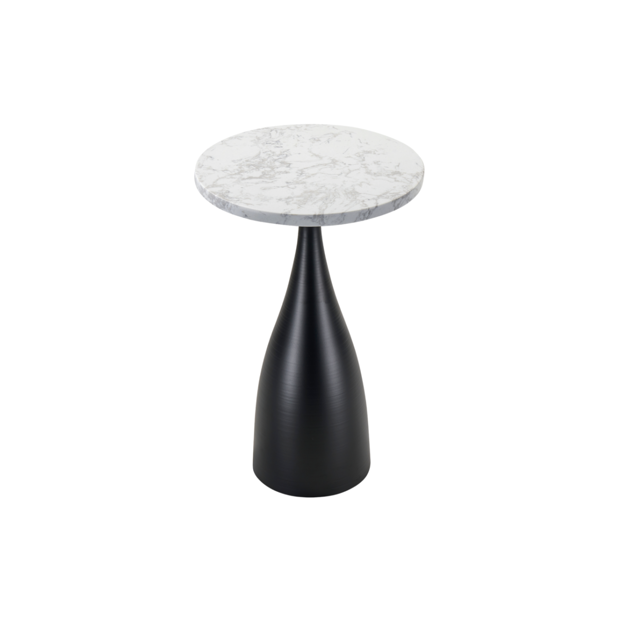 Hazel Lamp Table Black & White Marble