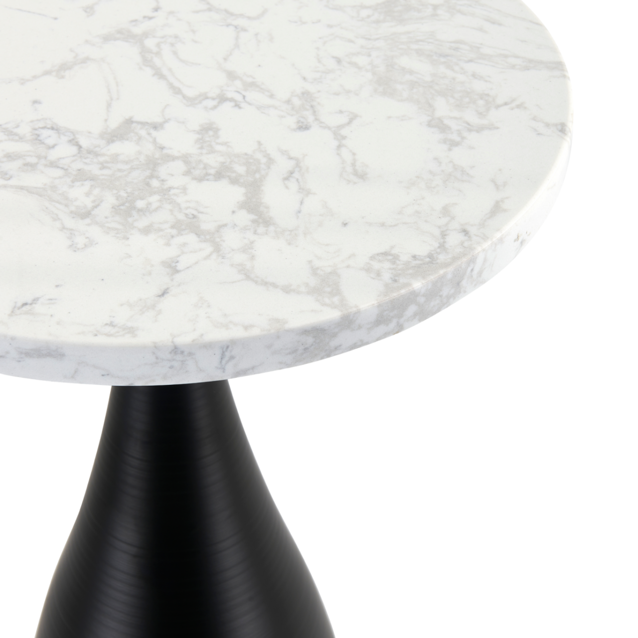 Hazel Lamp Table Black & White Marble