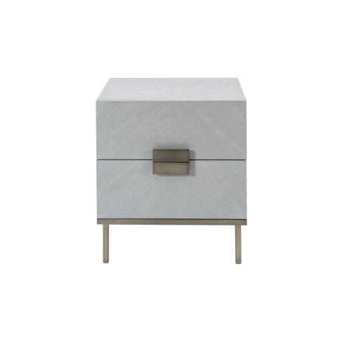 Lilly Bedside Table Grey Oak Veneer