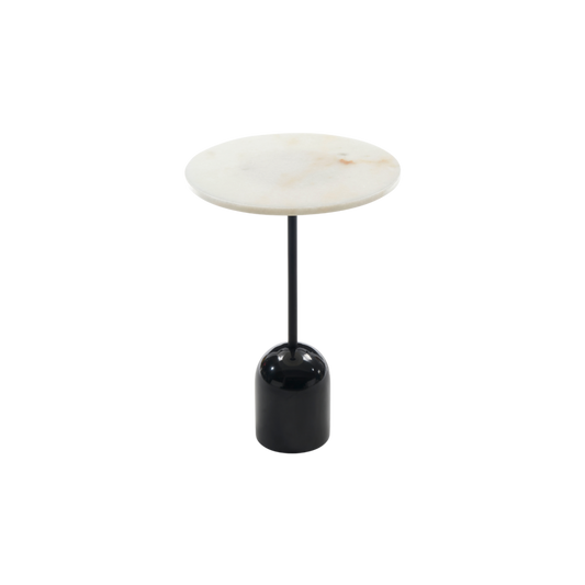 Thyme Lamp Table Black Marble & White Marble