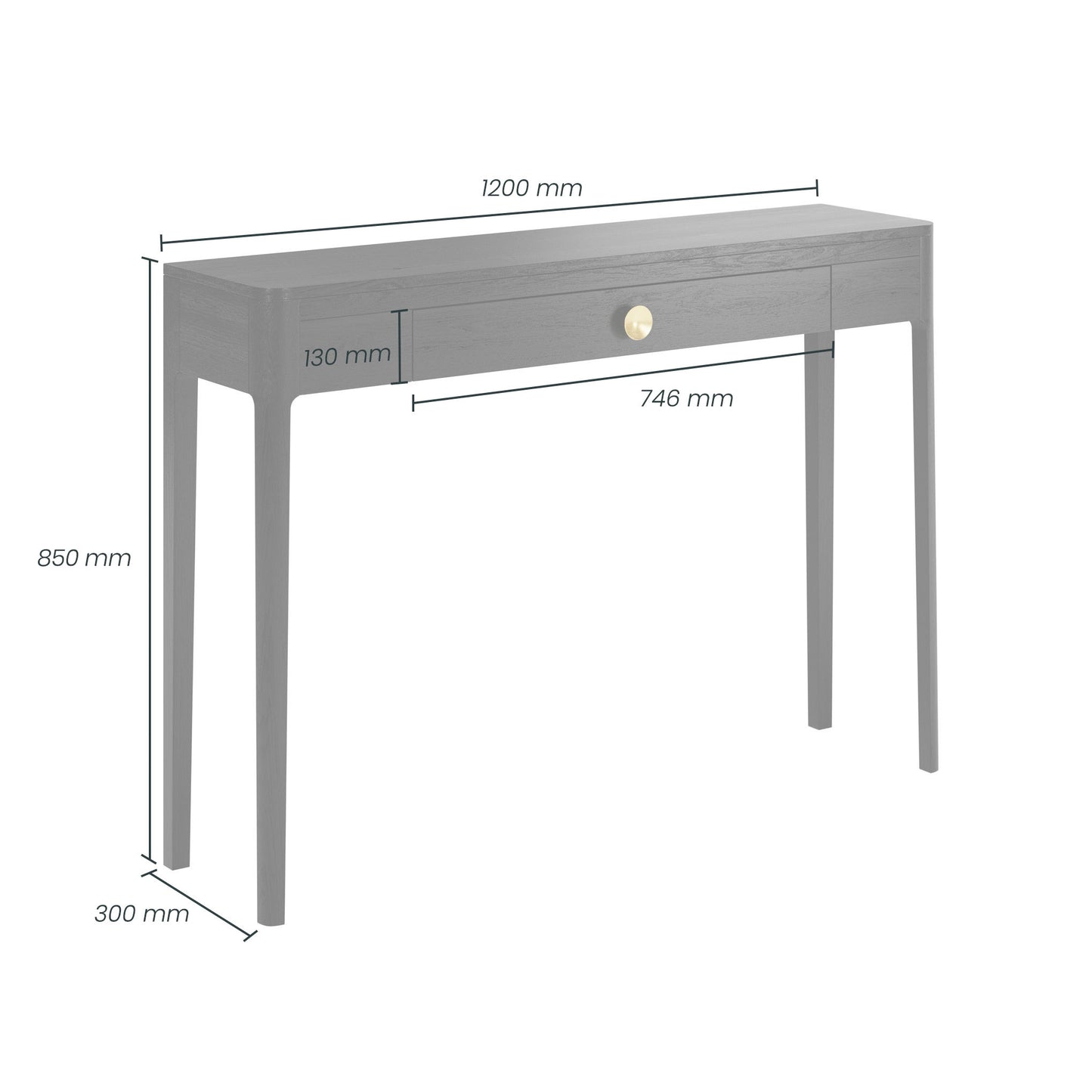 Abberley Console Black Stained Oak