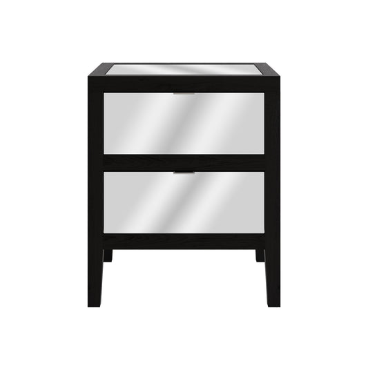 Josephine Bedside | 2 drawer | Black