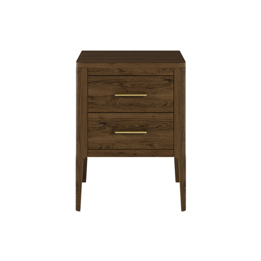 Abberley Bedside Table Brown Stained Solid Oak