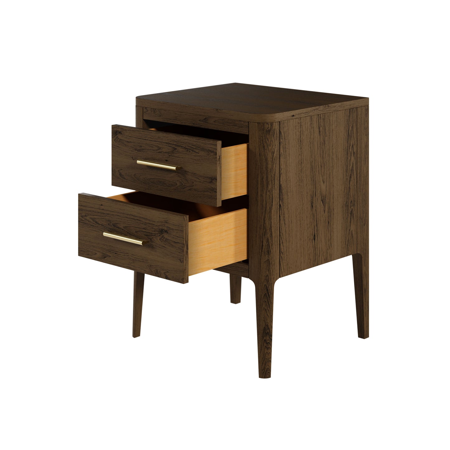 Abberley Bedside Table Brown Stained Solid Oak