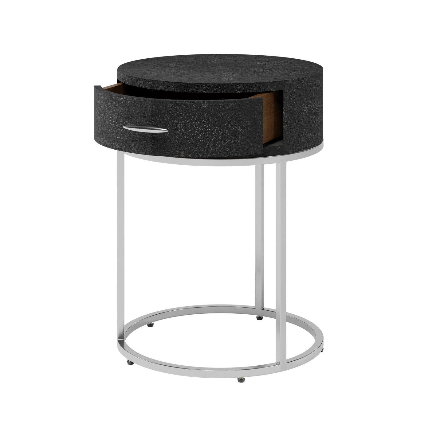 Hampton Bedside | Black Shagreen