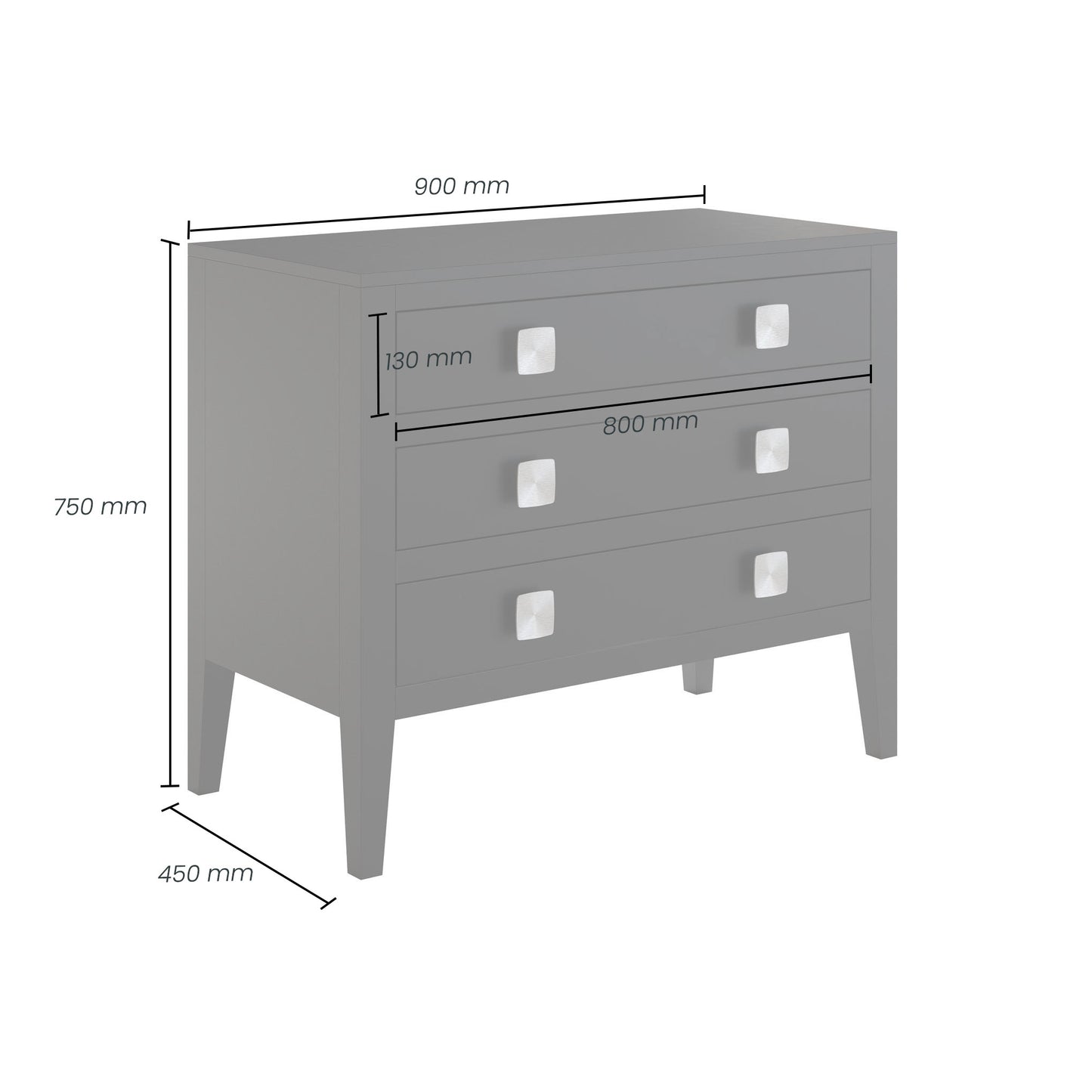 Tunworth Black Chest of Drawers