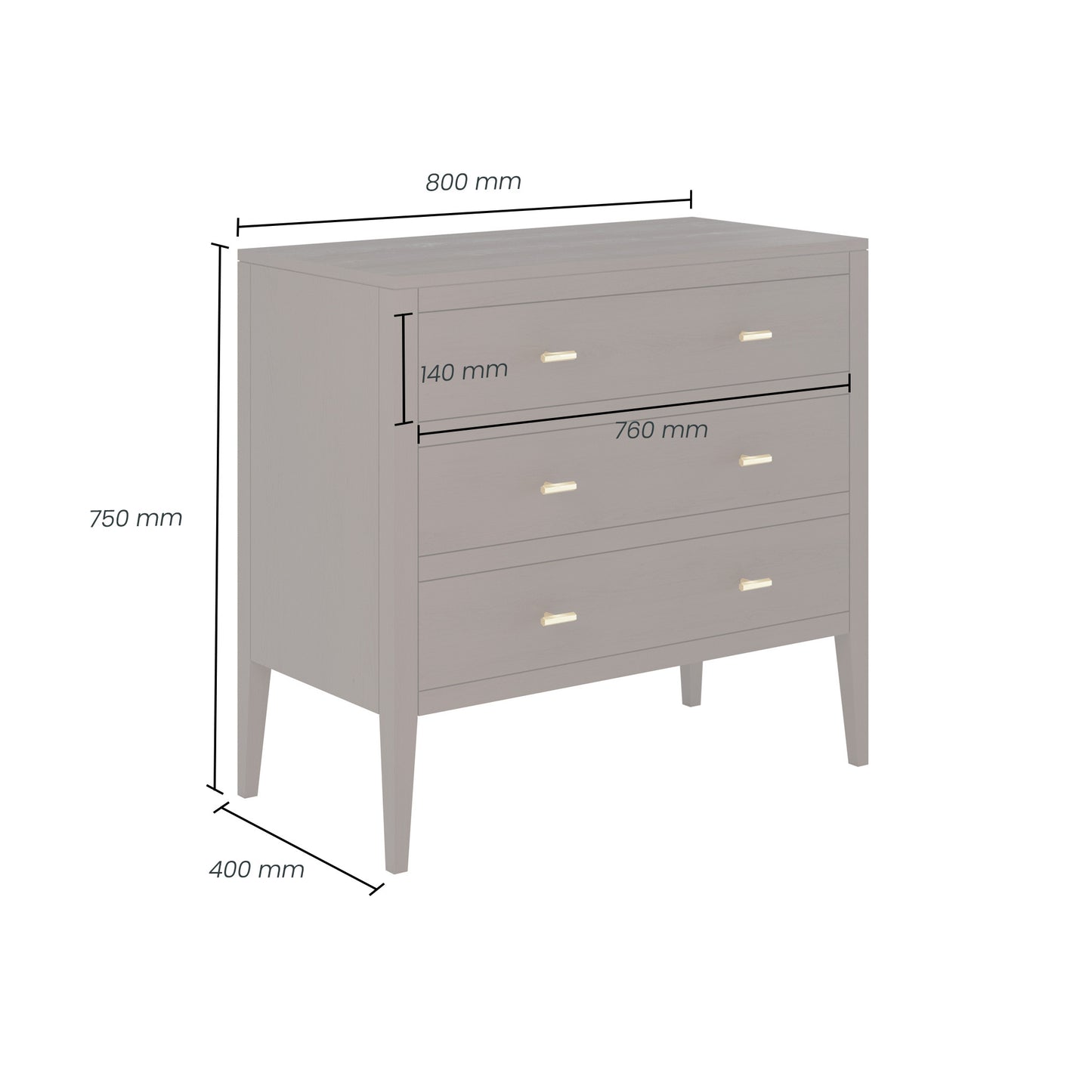 Hanley Chest of Drawers | Clay