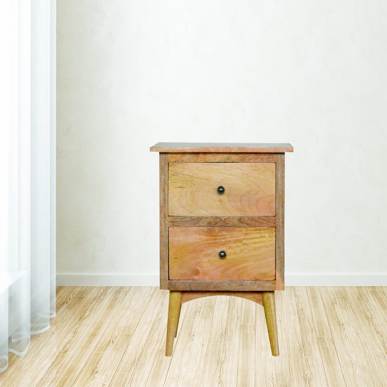 Nordic Style Bedside Table with 2 Drawers