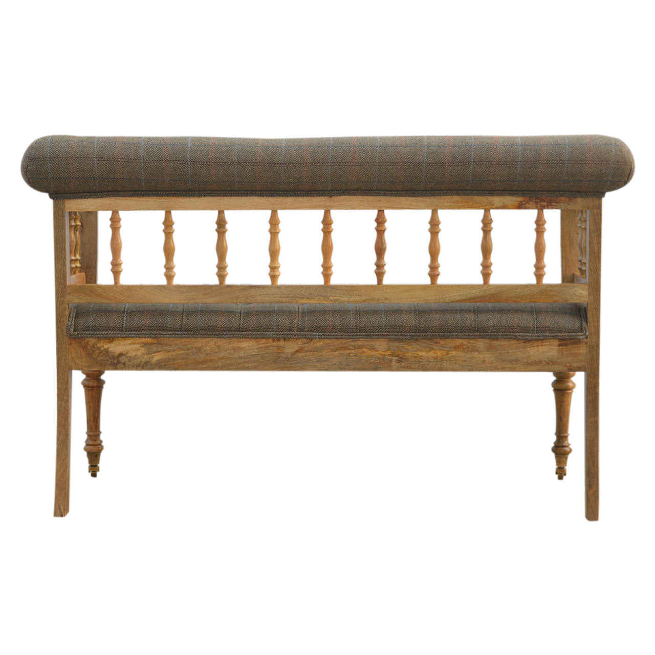 Multi Tweed Deep Button Hallway Bench