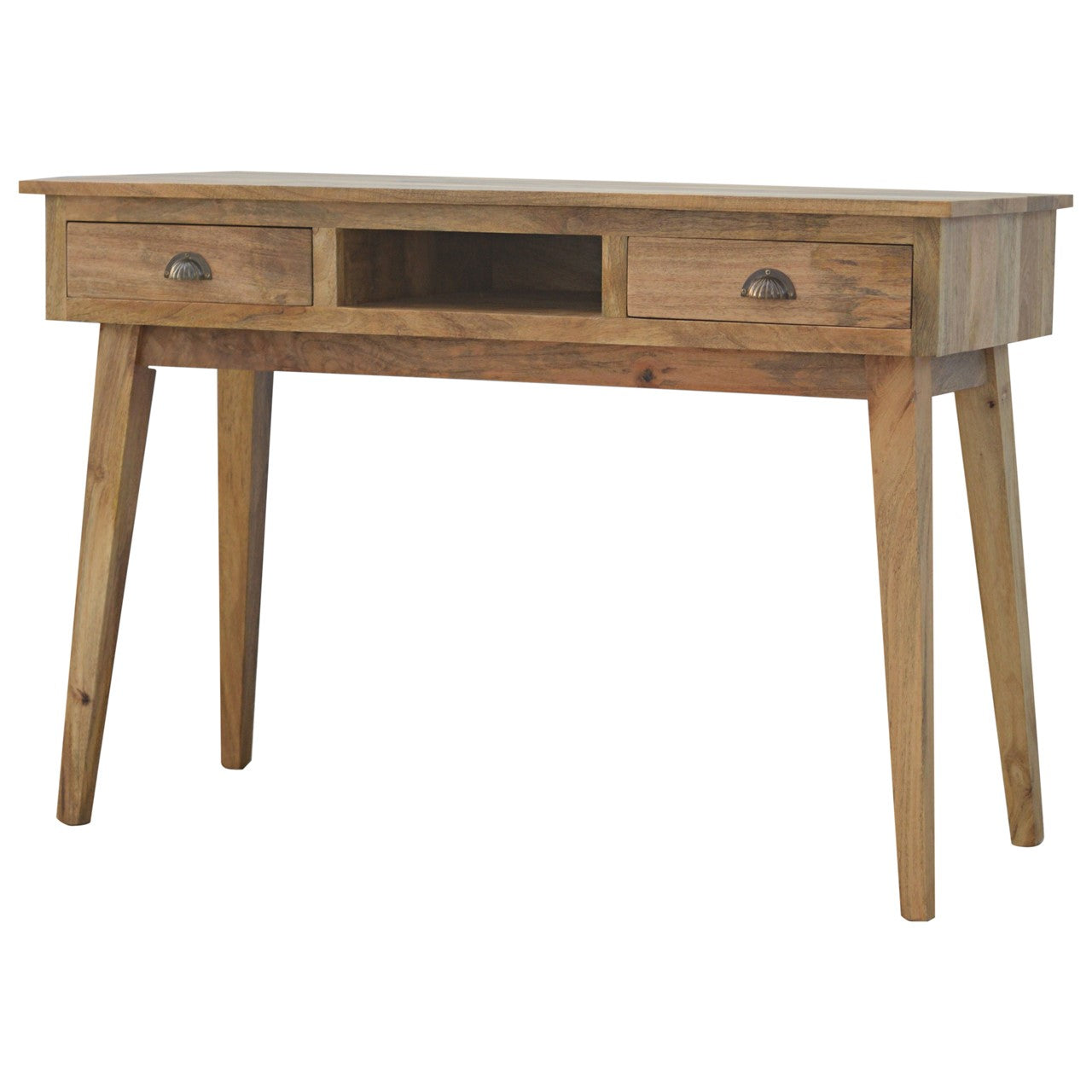 Solid Wood Writing Desk with 2 Drawers