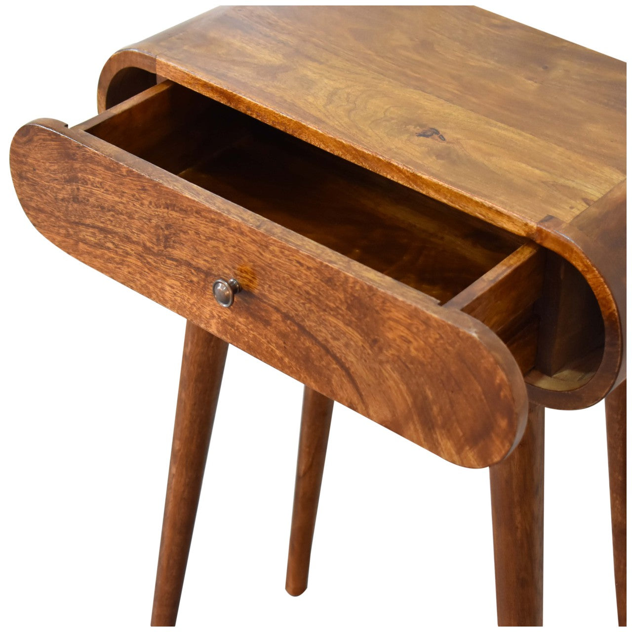 Mini Rounded Mini Chestnut Console Table