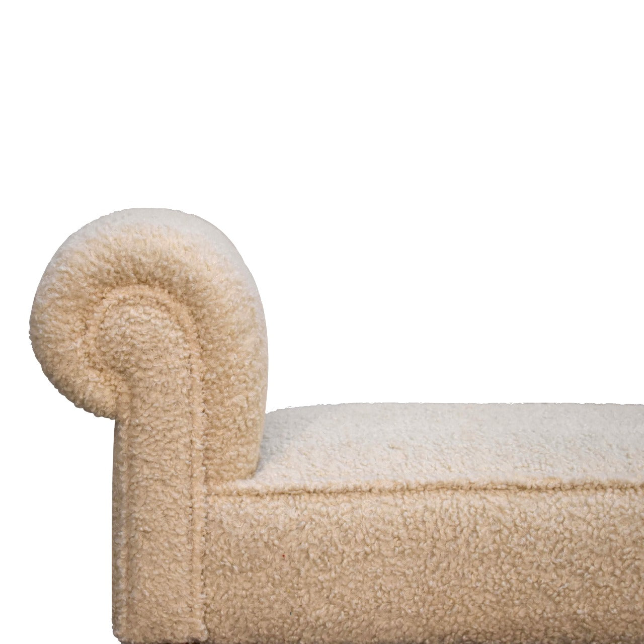 Bouclé Cream Bench