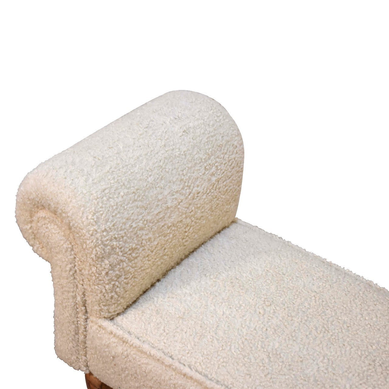 Bouclé Cream Bench