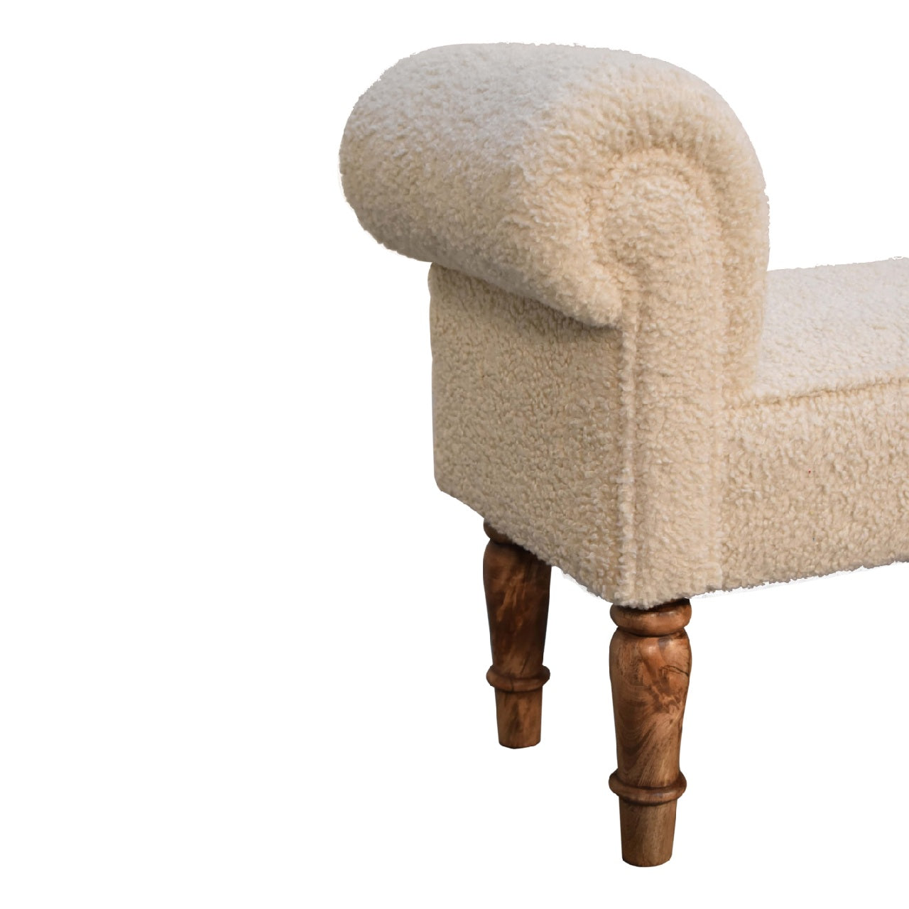 Bouclé Cream Bench