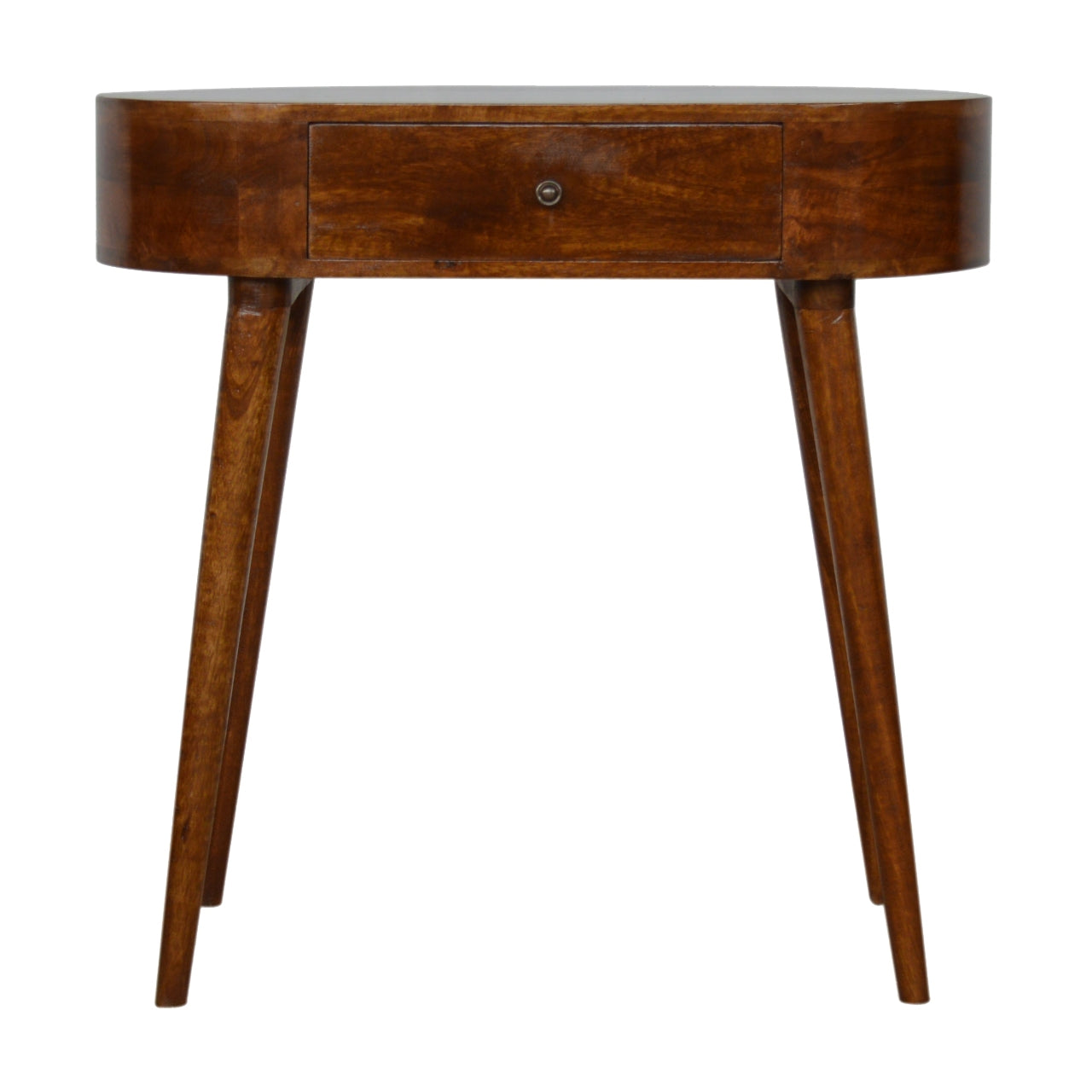 Chestnut Rounded Petite Console Table