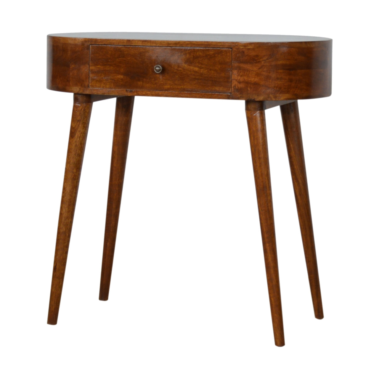 Chestnut Rounded Petite Console Table