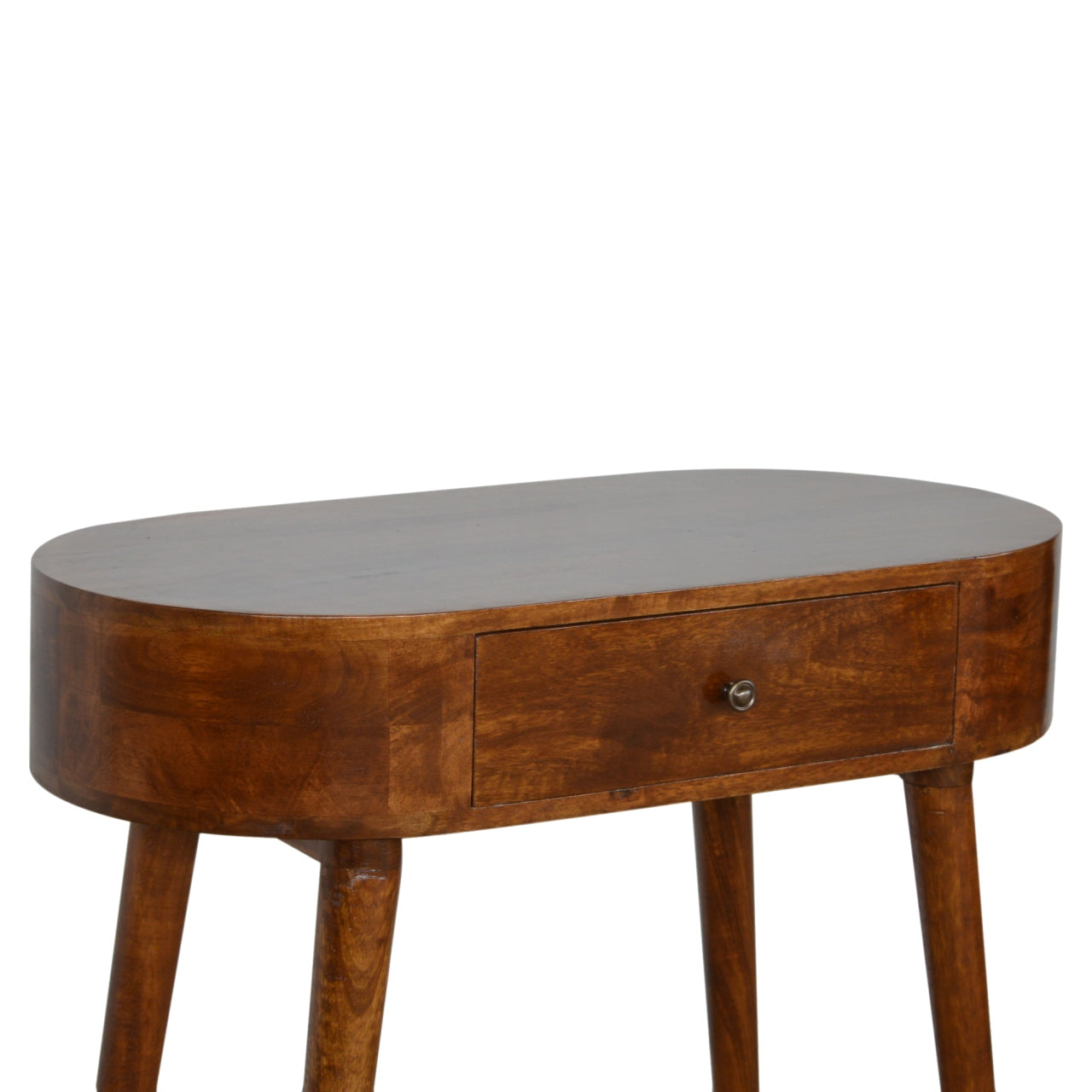 Chestnut Rounded Petite Console Table