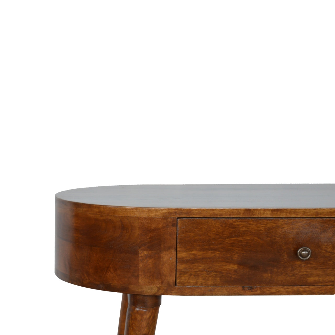 Chestnut Rounded Petite Console Table