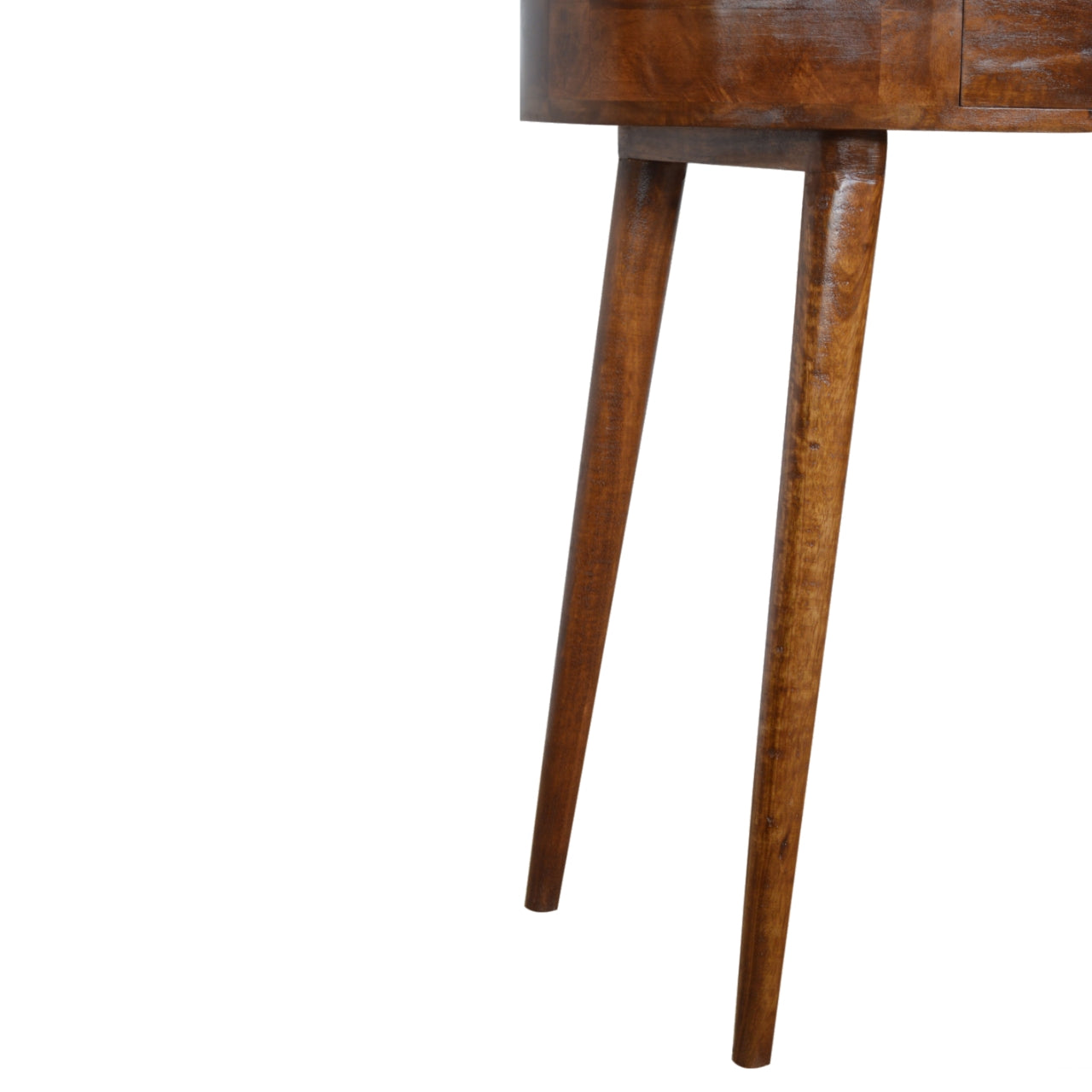 Chestnut Rounded Petite Console Table