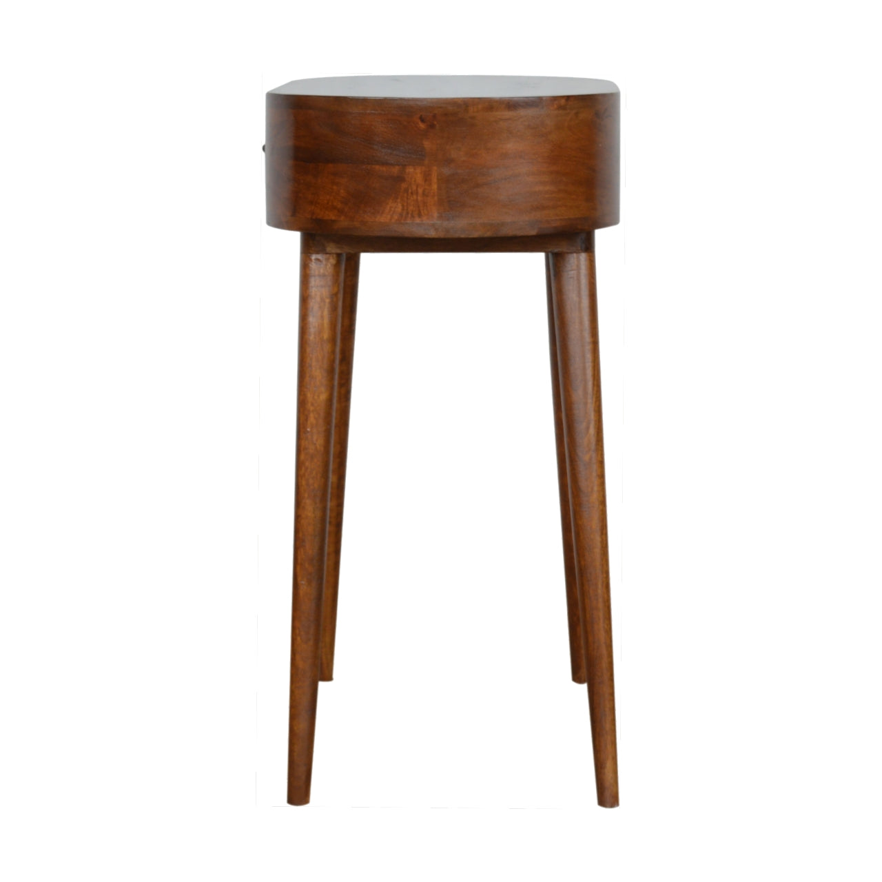 Chestnut Rounded Petite Console Table