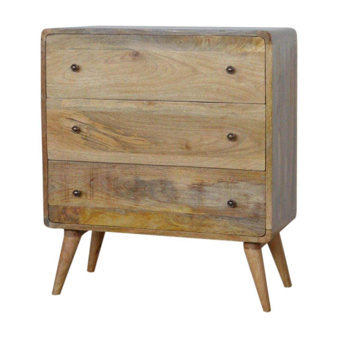 Curved Oak-ish Chest Drawers