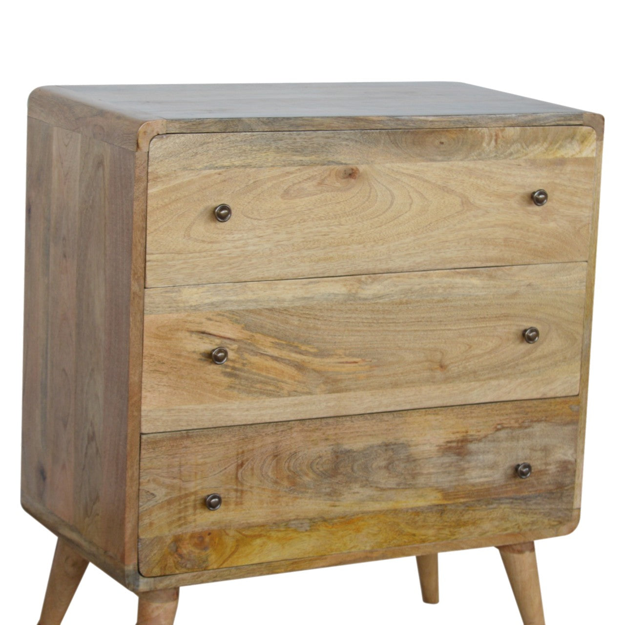 Curved Oak-ish Chest Drawers