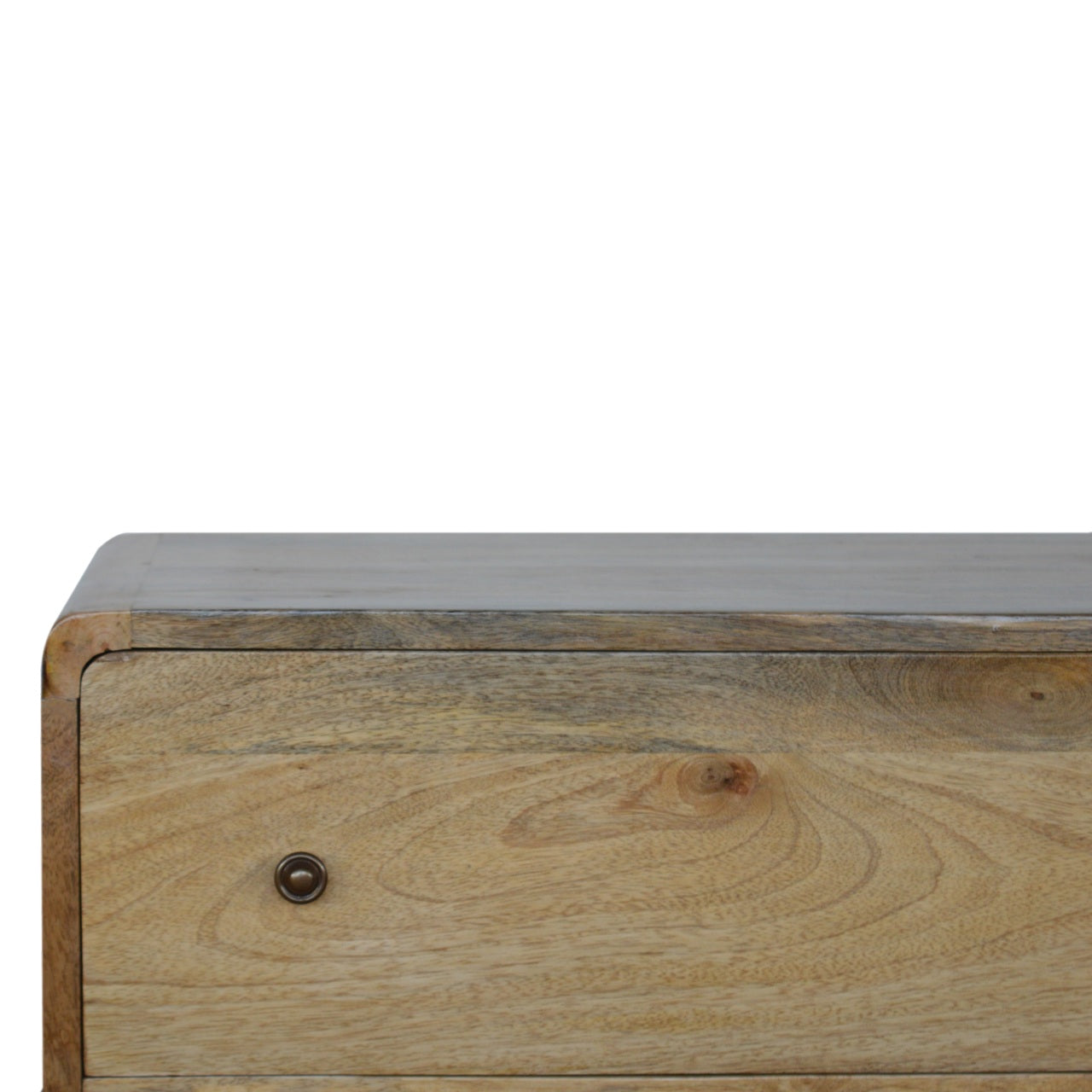 Curved Oak-ish Chest Drawers