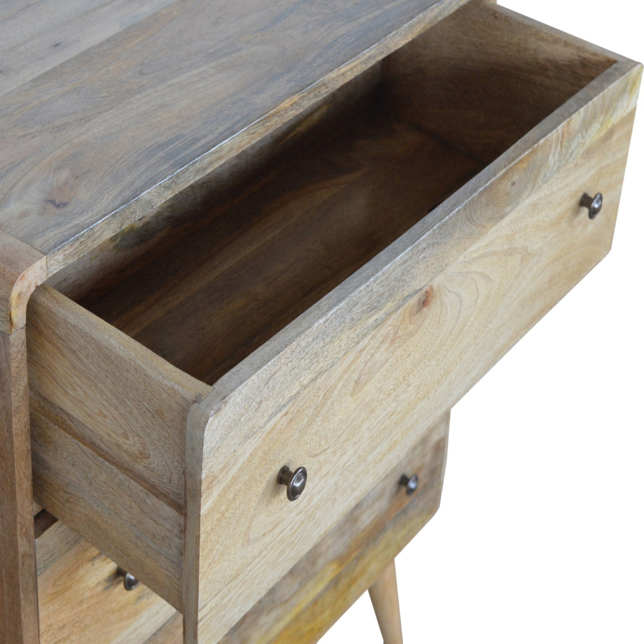 Curved Oak-ish Chest Drawers