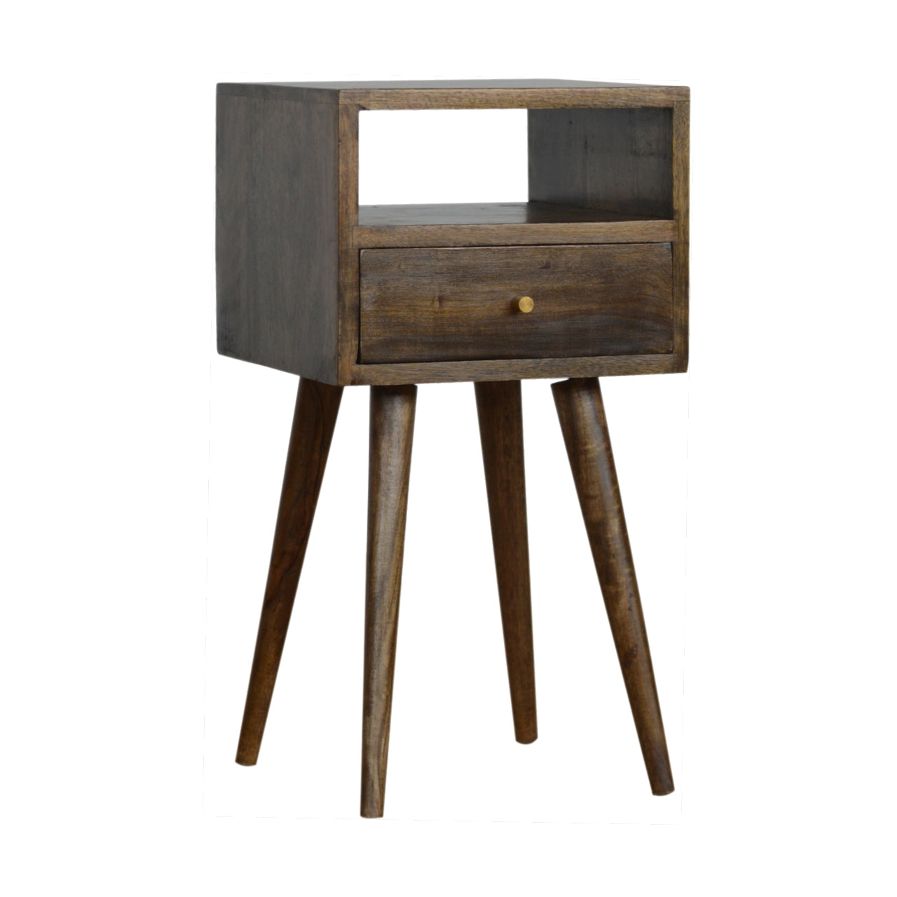 Petite Grey Washed Finish Bedside Table