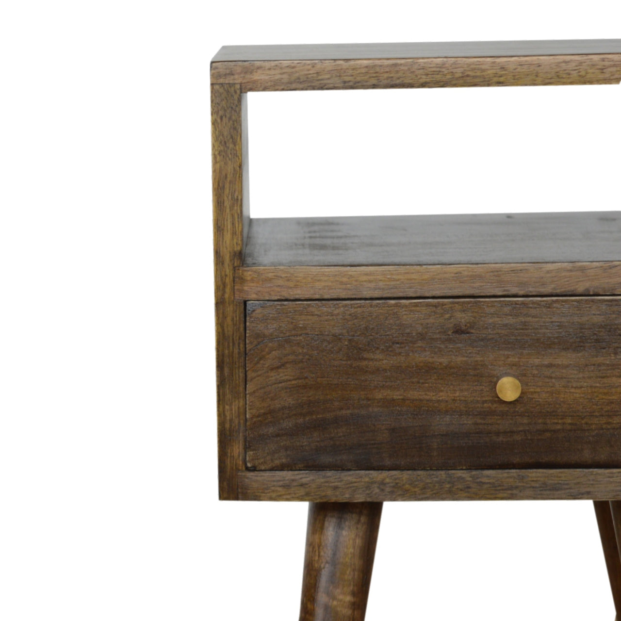 Petite Grey Washed Finish Bedside Table