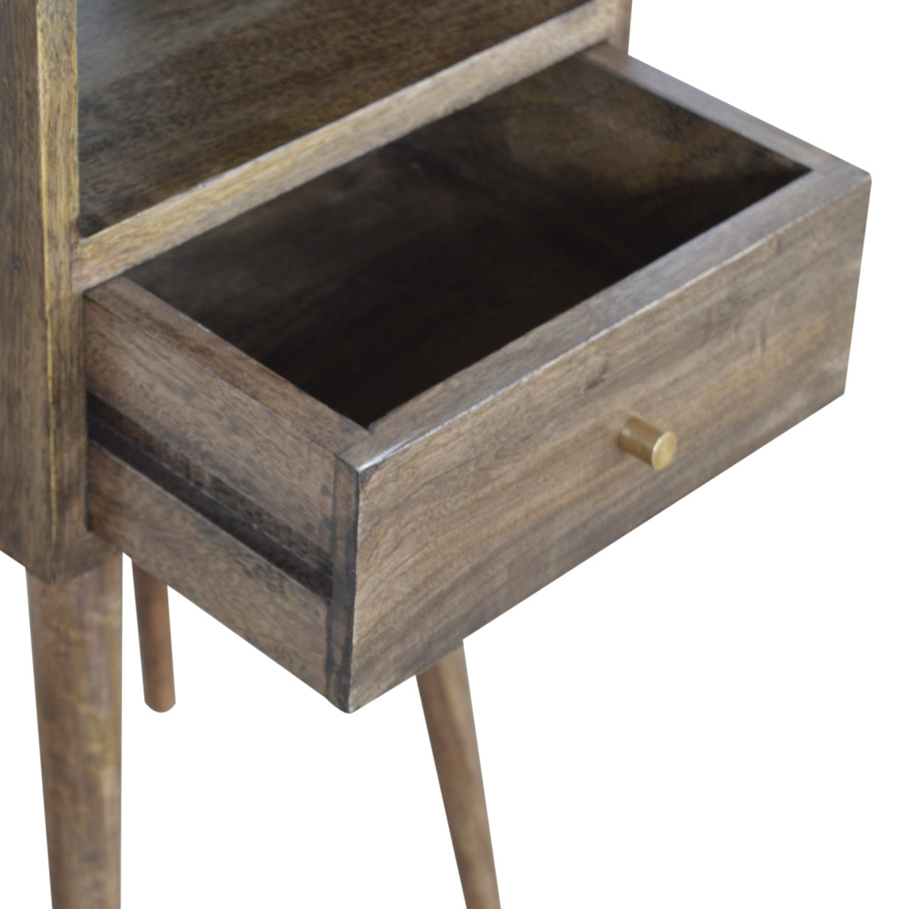 Petite Grey Washed Finish Bedside Table