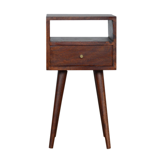 Petite Cherry Finish Bedside Table