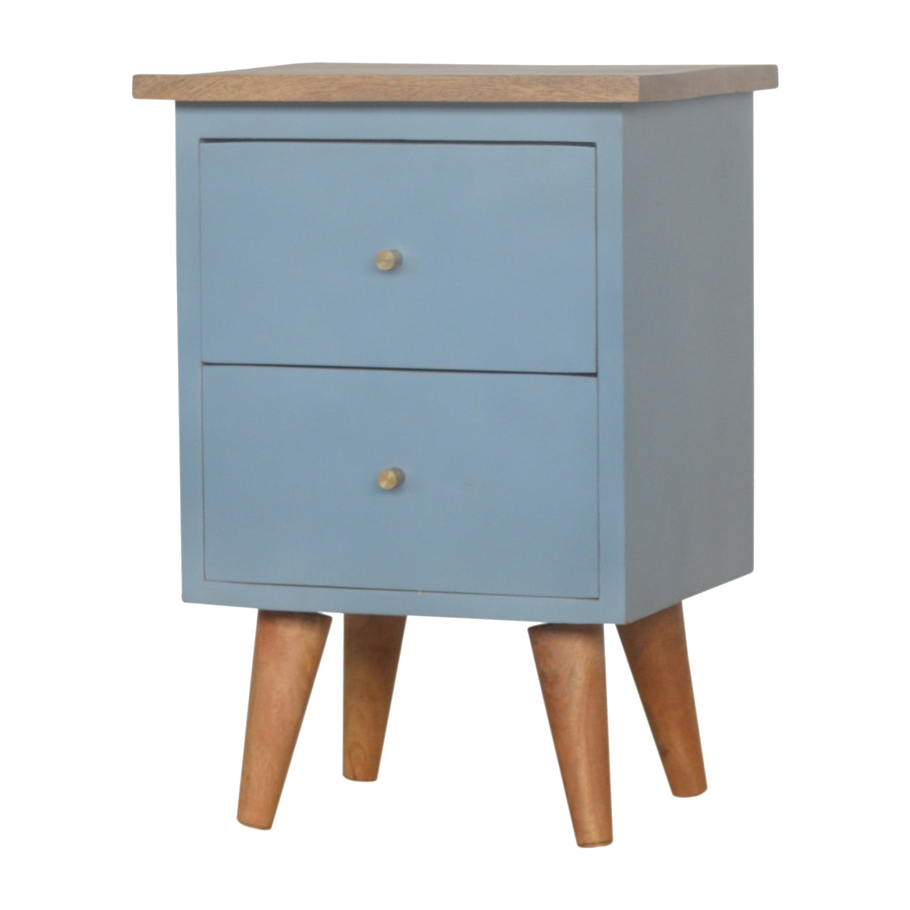 Blue Hand Painted Bedside Table